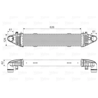 Abbildung von VALEO 818616 Ladeluftkühler ohne AGR Ventil MERCEDES BENZ: C Class Saloon, E T modell, modell