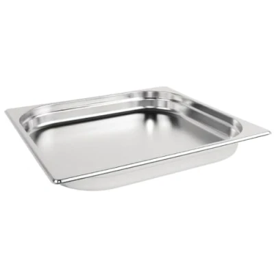 Abbildung von Vogue K810 2/3 Gastronorm Pfanne, Edelstahl, 3,5 l / 40 mm tiefer Nahrungsmittelbehälter, Silberfarben