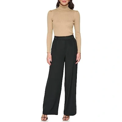 Abbildung von DKNY Women&#039;s Frosted Twill Trousers, Black, 8