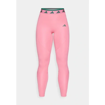 Abbildung von adidas Performance Hyperglam FULL Length Color POP Legging Tights, Damen, Größe: XS, Pink fusion/collegiate green/semi court green