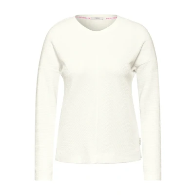 Abbildung von Cecil Ottoman Strickpullover, Damen, Größe: Large, Weiß