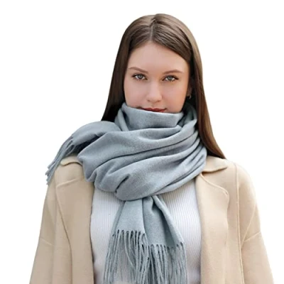 Abbildung von MASADA Damen Winterschal warmer und weicher Schal Taubenblau