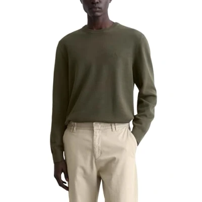 Abbildung von Marc O&#039;Polo Herren Pullover aus Bio Baumwolle mit Rundhalsausschnitt, Grün (Neverland Iron), L