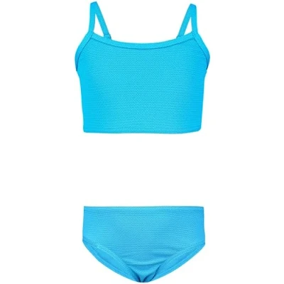 Abbildung von Aquarti Mädchen Bikini Set Bustier Bikinislip Zweiteiliger Badeanzug, Farbe: 038 Jacquard Punkte Türkis, Größe: 164