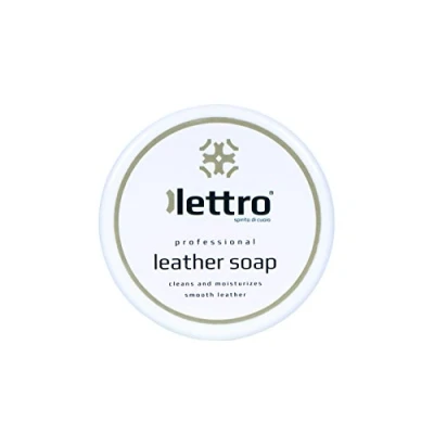 Abbildung von Lettro Lederseife Effektive Reinigung mit Feuchtigkeitsspendender Konditionierungswirkung für Sättel, Taschen, Autositze, Möbel, Schuhe und Lederwaren, 100 ml 3,40 fl. oz.