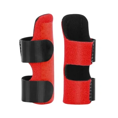 Abbildung von supregear Fingerschiene, 2er Pack Verstellbare Wiederverwendbare Trigger Fingerschiene Fingerstütze mit Abnehmbarer Aluminiumstange für Zeige/Mittel/Ring/kleinen Finger (Rot)