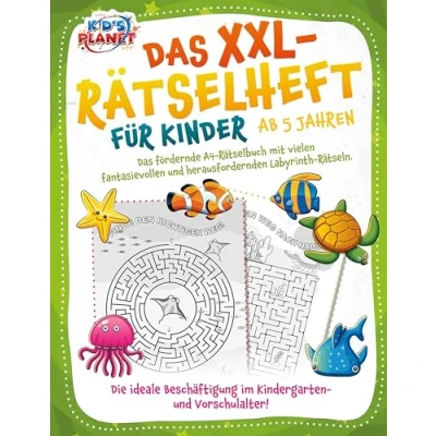 Abbildung von Das XXL Rätselheft für Kinder ab 5 Jahren: fördernde A4 Rätselbuch mit fantasievollen und herausfordernden Labyrinth Rätseln. Die ideale Beschäftigung im Kindergarten Vorschulalter!