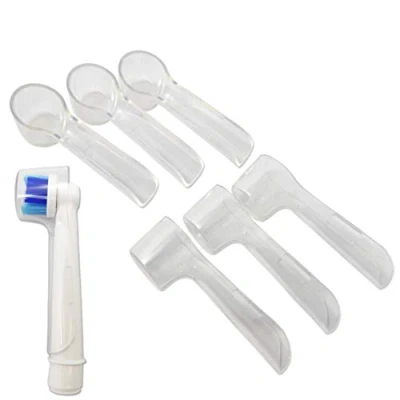 Abbildung von 6 Schutzhüllen für elektrische Zahnbürsten + Etui Kompatibel mit Oral B Rundkopf