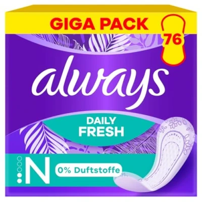Abbildung von Always Daily Fresh Normal Slipeinlagen 76 Stück, 0 Prozent Duftstoffe, Für Frische Und Schutz