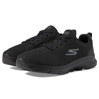 Abbildung von Skechers Performance GO WALK 7 LACE UP Walkingschuh, Damen, Größe: 35.5, Black Textil/synthetik