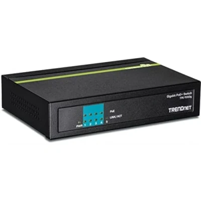 Abbildung von TRENDnet TPE TG50G 5 Port Gigabit PoE+ Switch, 31 Watt PoE Gesamtleistung, 10 Gbit/s Schaltkapazität, Plug &amp; Play, Full Half Duplex