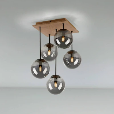 Abbildung von JUST LIGHT Deckenleuchte »GREEN WIDO«, 5 flammig, Leuchtmittel E14 ohne