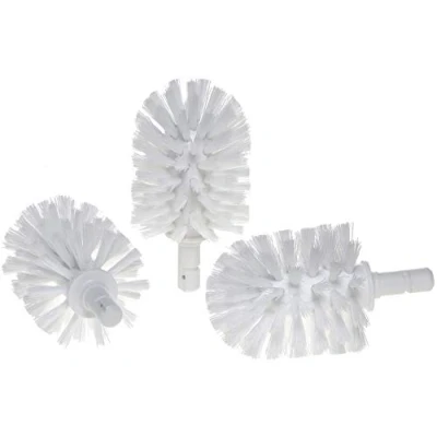 Abbildung von KEUCO Ersatz Toiletten Bürstenkopf, austauschbar, im 3er Set lose, 12,7x6,9cm, weiß, Original Hersteller, WC Bürste Ersatzbürstenkopf