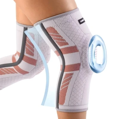 Abbildung von CAMBIVO 2 Stück Kniebandage Damen Männer, Kniestütze mit PMMA Seitenstabilisatoren und Patella Pad, Bandage Knieschoner für Meniskusriss, Arthritis, ACL, Gelenkschmerzen, Laufen, Volleyball, Sport