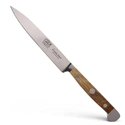 Abbildung von GÜDE Solingen Spickmesser geschmiedet, 13 cm, Fasseichenholz, ALPHA FASSEICHE, Office Messer, Doppelkropf, Handmade Germany