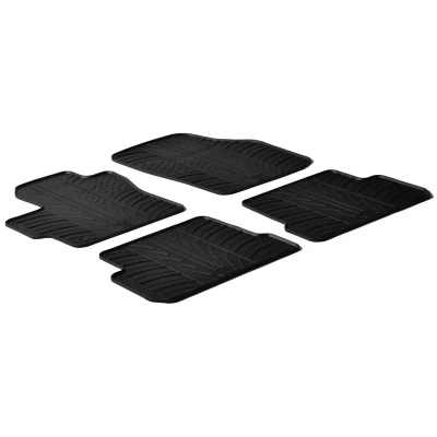 Abbildung von Gledring 0211 Fußmattensatz Gummi vorne und hinten 4 schwarz 750mm 550mm MAZDA: 3 Hatchback, Saloon