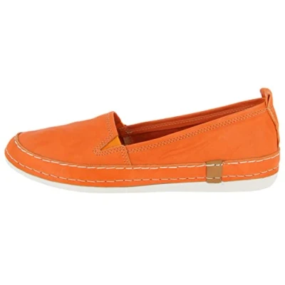 Abbildung von Andrea Conti Damen Slipper Leder Stretcheinsatz Doppelnaht lässig 0024819, Größe:38 EU, Farbe:Orange