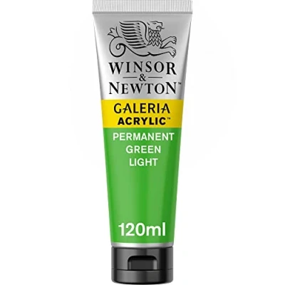 Abbildung von Winsor &amp; Newton 2131483 Galeria Acrylfarbe, hohe Pigmentierung, lichtecht, buttrige Konsistenz, 120 ml Tube Permanentgrün Hell