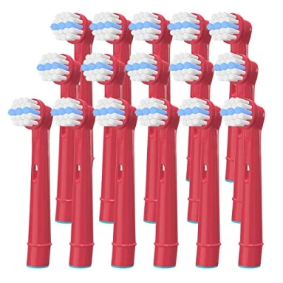 Abbildung von WuYan Zahnbürstenköpfe für Oral B Kids elektrische Zahnbürste, 16 Stück, Ersatz Zahnbürste Braun Candy Red Bürstenköpfe Kinder
