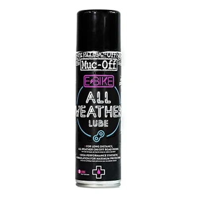 Abbildung von Muc Off E Bike All Weather Chain Lube Allwetter Kettenöl, 250 ml Premium Kettenfett, Kettenspray Fahrrad Formuliert Für Alle Wetterbedingungen