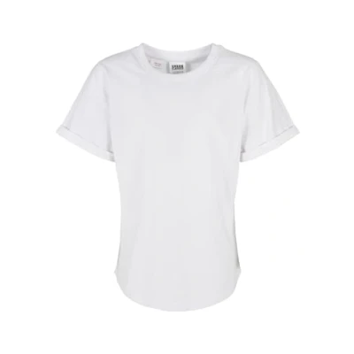 Abbildung von Urban Classics LONG Shaped Turnup Tshirt basic für Kinder, Größe: 110/116, White
