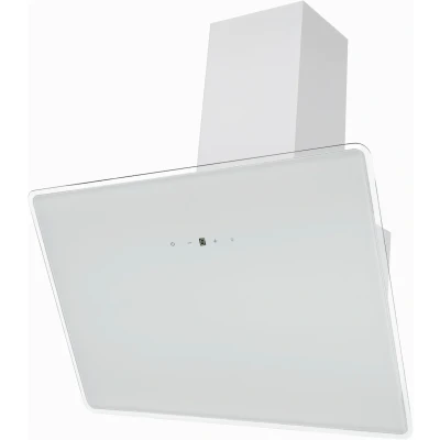 Abbildung von Respekta Dunstabzugshaube kopffrei/Dunstabzugshaube schräg 80 cm/Glasschirm mit Edelstahlrahmen in Weiß/Abluft und Umluftfunktion / CH112080W A++ 39 61 dB