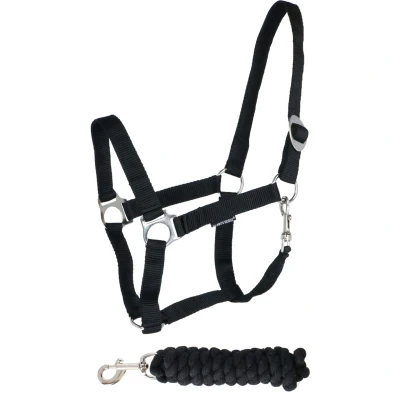 Abbildung von Harry&#039;s Horse Halfterset Initial Schwarz Vollblut