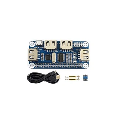 Abbildung von Waveshare 4 Port USB HUB Hubs HAT Compatible with USB2.0 1.1 for RPi Raspberry Pi Zero A+ B B+ 2 3 Model Serial Debugging Onboard to UART