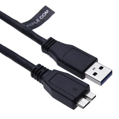 Abbildung von USB 3.0 Micro B Daten Sync Kabel Kompatibel mit HGST Touro, Mobil MX3 LaCie Rugged Mini, WD My Passport Air, Triple 301984, Seagate Backup Plus Slim 0.5 Meter