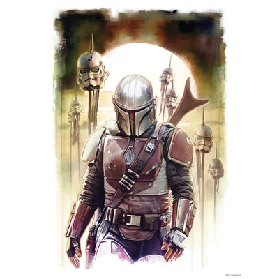 Abbildung von Komar Star Wars Wandbild Mandalorian Impaler Dekoration, Poster, Kunstdruck Größe 40 x 50 cm WB SW 016 40x50, bunt