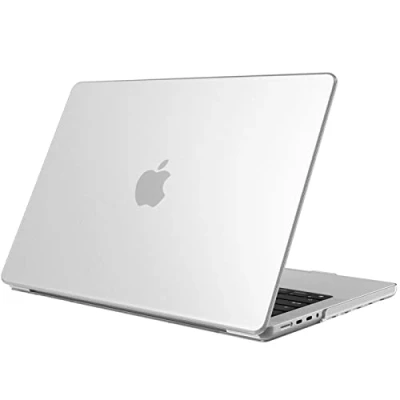 Abbildung von Fintie Hülle Kompatibel mit MacBook Pro 14 Zoll (2024 2021) A3112 A3401 A3185 A2992 A2918 A2779 A2442 M4 M3 M2 M1 Pro/Max, Ultradünne Schutzhülle Zoll, Transparent(Frost)