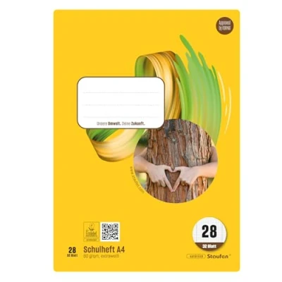 Abbildung von Staufen Style Schulheft 5 Hefte je 32 Blatt, DIN A4, Lineatur 28 (5 mm kariert mit Randlinien), 80 g/m² Papier