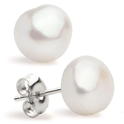 Abbildung von Perlenohrringe Damen Süßwasser Zuchtperle Barockperlen Secret &amp; You Perlen Ohrstecker Sterling Silber 925 Erhältlich in 5 Größen von 9 10 mm bis 13 14