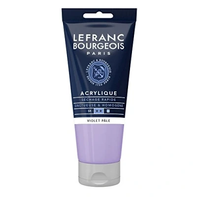 Abbildung von Lefranc Bourgeois 300468 Fine Acrylfarbe Helllila, 80ml Tube, cremige auf Wasserbasis, schnell trocknend, lichtecht, wasserfest