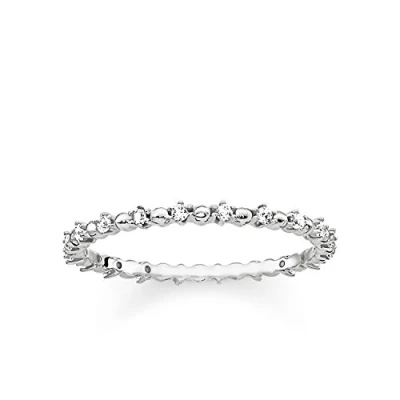 Abbildung von Thomas Sabo Damen Ring Dots mit Weißen Steinen 925 Sterling Silber TR2153 051 14