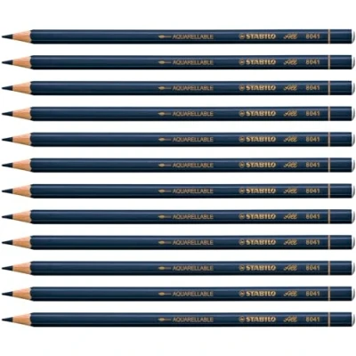 Abbildung von Buntstift für fast alle Oberflächen STABILO All 12er Pack blau