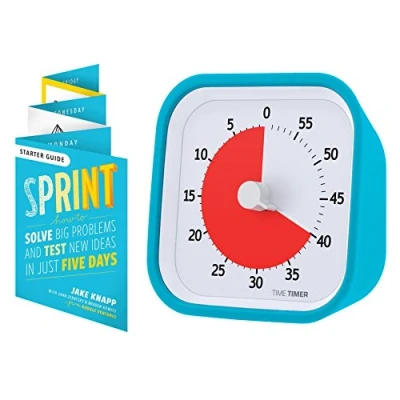 Abbildung von TIME Timer MOD Sprint Edition Visueller 60 Minuten Countdown für Klassenzimmer, Besprechungen, Geräuschlosem Betrieb und austauschbarer Silikon Schutzgehäuse