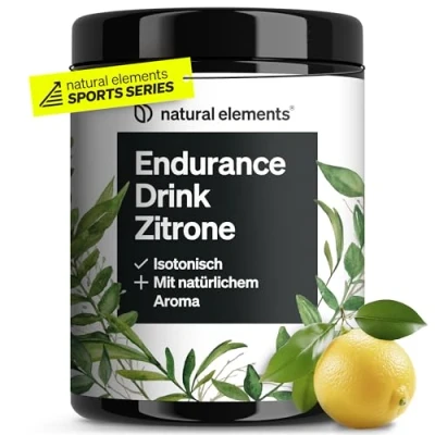 Abbildung von Endurance Drink Zitrone 600g Isotonisches Getränkepulver mit 45% Maltodextrin, 30% Dextrose, Elektrolyten und Kohlenhydraten vegan, optimal bioverfügbar in Deutschland produziert