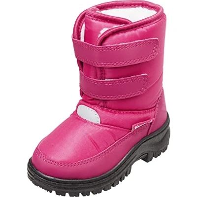 Abbildung von Playshoes Kinder Winter Stiefel, warme gefütterte Schneestiefel mit Klettverschluss
