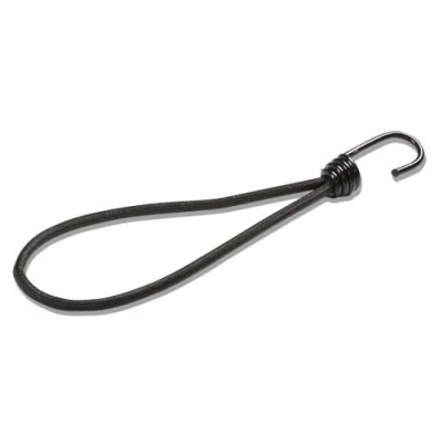 Abbildung von 25 Expander schlingen 230 mm schwarz mit Spiralhaken