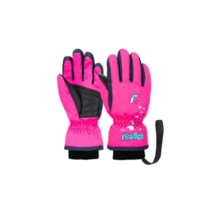 Abbildung von Reusch Unisex Baby Kids Angenehm Warme und Winddichte Skihandschuhe Alltagshandschuhe Babyhandschuhe Schnee Schlittenfahren Winter Handschuhe, rosa/blau, V