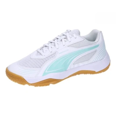 Abbildung von Puma Solarflash III JR Unisex Handballschuh für Kinder, Größe: 37, White/electric peppermint Schuhe