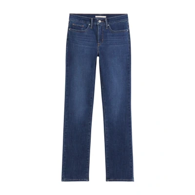 Abbildung von Levi&#039;s 314 Shaping Straight Jeans Slim Fit, Damen, Größe: 31x30, Lapis dark horse blue