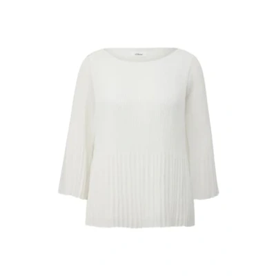 Abbildung von s.Oliver Black Label MIT Plisseefalten Bluse, Damen, Größe: 34, Ecru