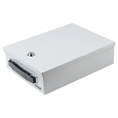 Abbildung von HMF 140 07 Abschließbare Dokumentenkassette DIN A5 27 x 20,5 8 cm Lichtgrau