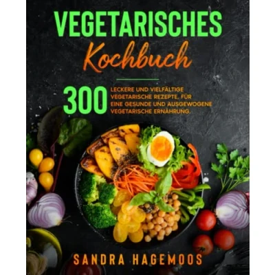 Abbildung von vegetarisches Kochbuch: 300 leckere und vielfältige vegetarische Rezepte, für eine gesunde ausgewogene Ernährung.