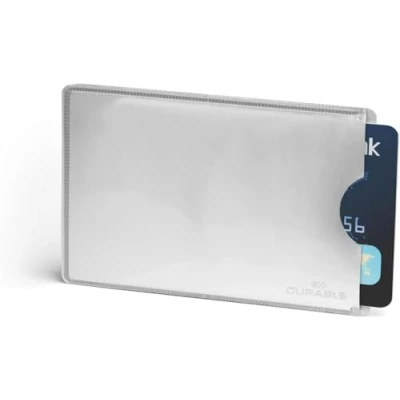 Abbildung von Durable Kreditkartenhülle mit Rfid Schutz, Beutel à 10 Kartenhüllen, silber, 890023