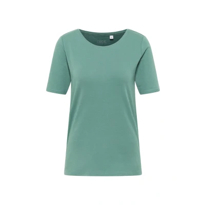 Abbildung von CECIL Damen 3116304 T Shirt in Unifarbe, Jewel Green, M