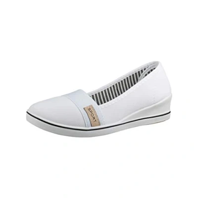 Abbildung von Elara Damen Ballerina Pumps mit Keilabsatz Chunkyrayan 483 White 38
