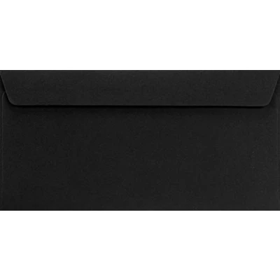 Abbildung von Netuno 25 Briefumschläge Schwarz DIN lang 110x 220 mm 120g Burano Nero schwarze Briefkuverts DL hochwertig Briefhüllen elegant für Hochzeit Geburtstag Weihnachten Einladungen